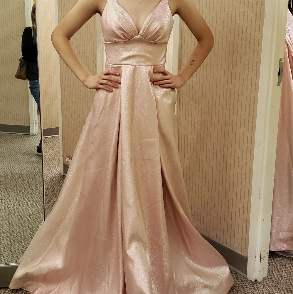 Pink Formal Prom Dress with Shoes & Accessories